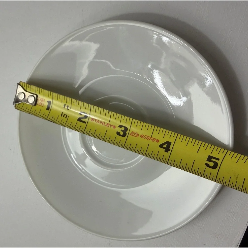 Rosenthal Germany Tea Cup Saucer Set Minimalist White Porcelain MCM